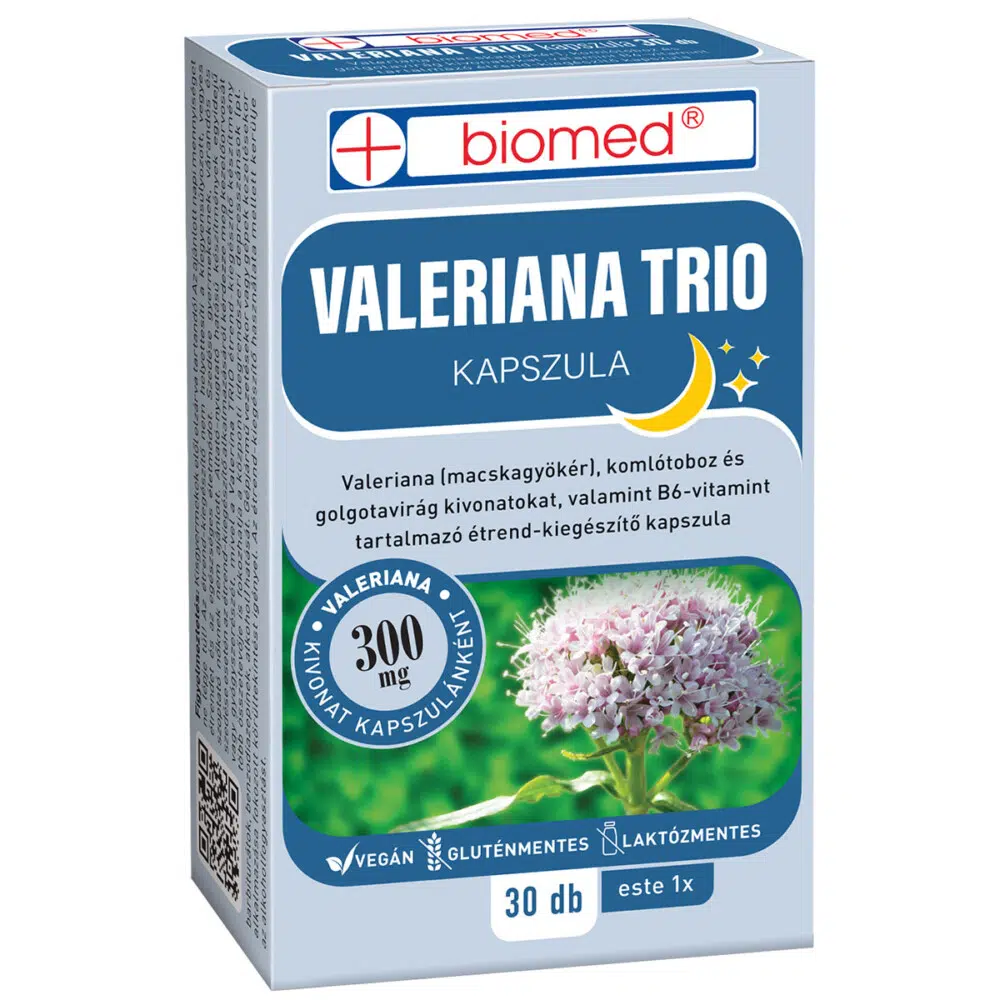 Biomed Valeriána Trio kapszula 30 db Biomed Valeriána Trio kapszula 30 db