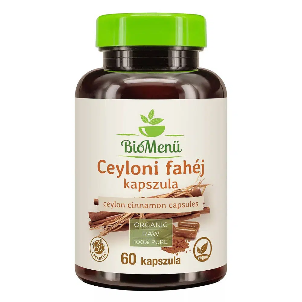 Biomenü Bio Ceyloni fahéj kapszula 60 db Biomenü Bio Ceyloni fahéj kapszula 60 db