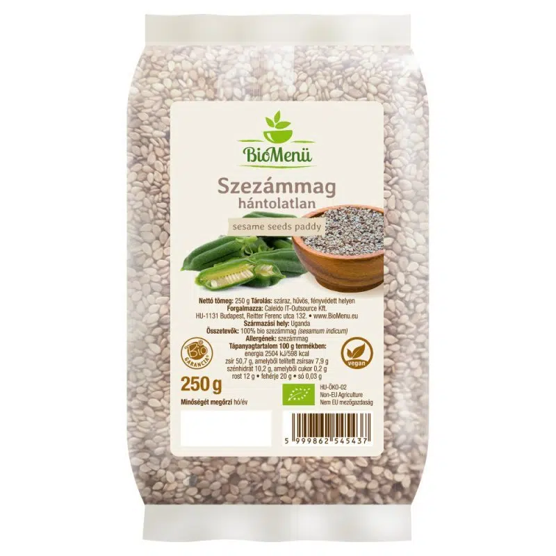 Biomenü bio Szezámmag HÁNTOLATLAN 250g Biomenü bio Szezámmag HÁNTOLATLAN 250g