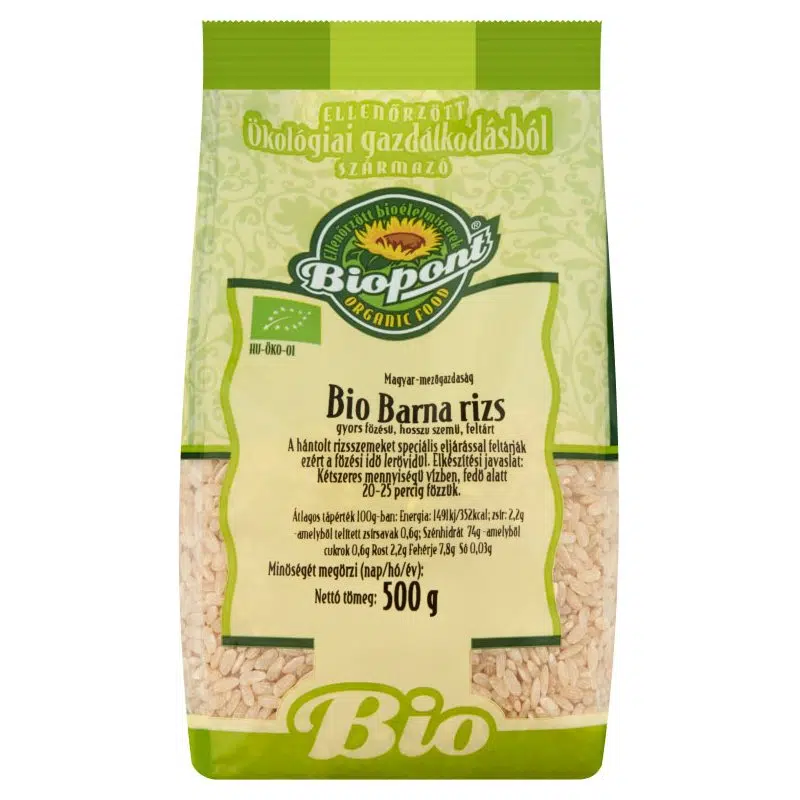 Biopont Bio Barnarizs, gyorsfőzésű, hosszú szemű 500g Biopont Bio Barnarizs, gyorsfőzésű, hosszú szemű 500g