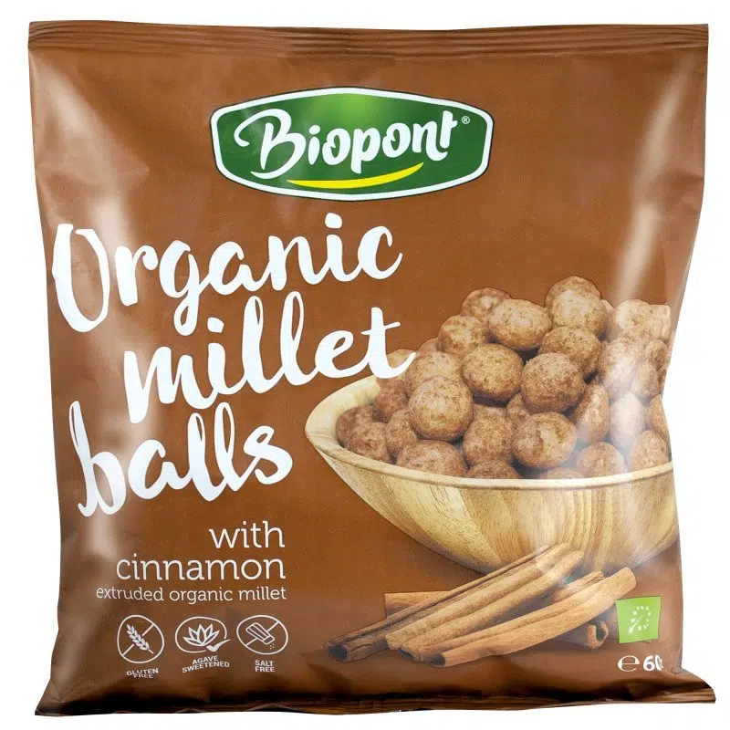 Biopont Extrudált kölesgolyó fahéjas 60g Biopont Extrudált kölesgolyó fahéjas 60g