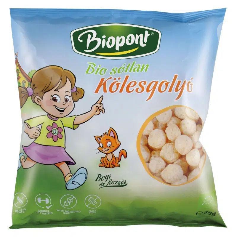 Biopont Extrudált kölesgolyó, sótlan "Bogi" 75g Biopont Extrudált kölesgolyó, sótlan "Bogi" 75g