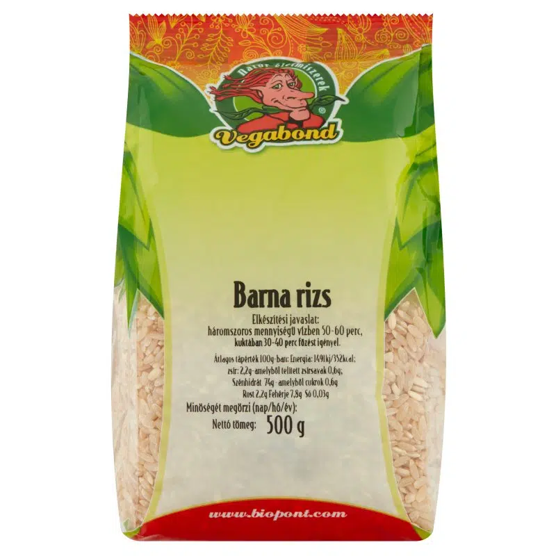 Biopont Vegabond Barna rizs 500g Biopont Vegabond Barna rizs 500g