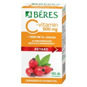 Béres c-vitamin 500mg csipke+d3 RETARD filmtabletta 90db