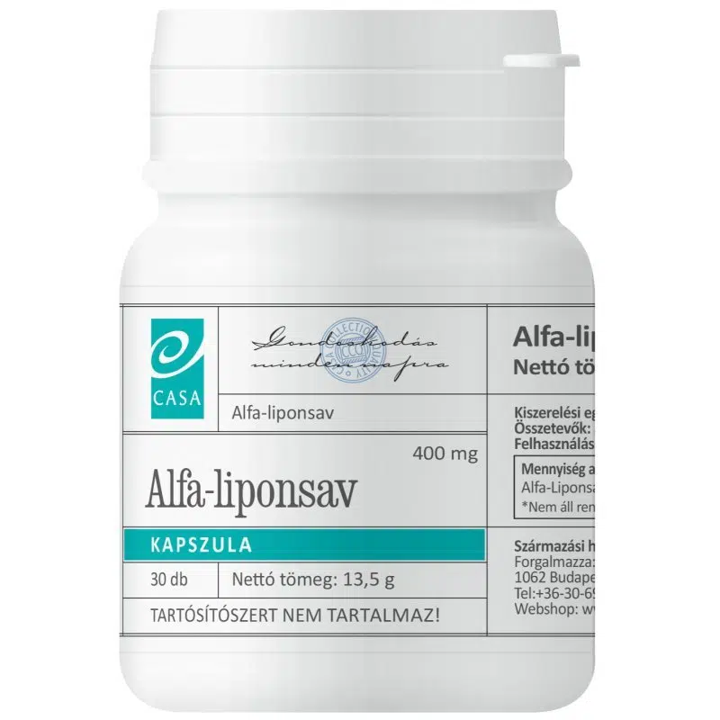 Casa Alfa-Liponsav kapszula 30db Casa Alfa-Liponsav kapszula 30db