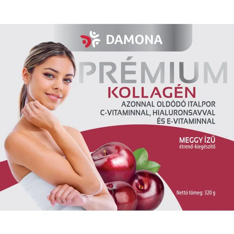 Damona Prémium Kollagén italpor 320g meggy Damona Prémium Kollagén italpor 320g meggy