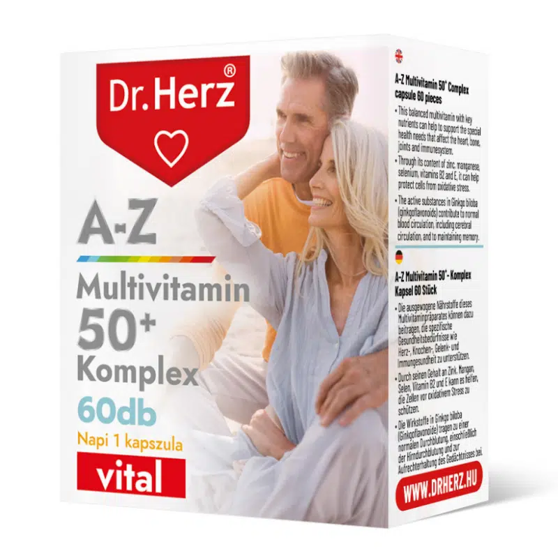 Dr. Herz A-Z 50+ multivitamin Komplex 60db kapszula Dr. Herz A-Z 50+ multivitamin Komplex 60db kapszula
