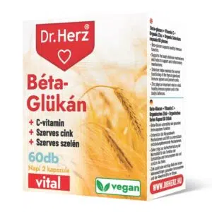 Dr. Herz Béta-Glükán+Szerves Cink,Szelén+C-vitamin 60 db VEGAN kapszula