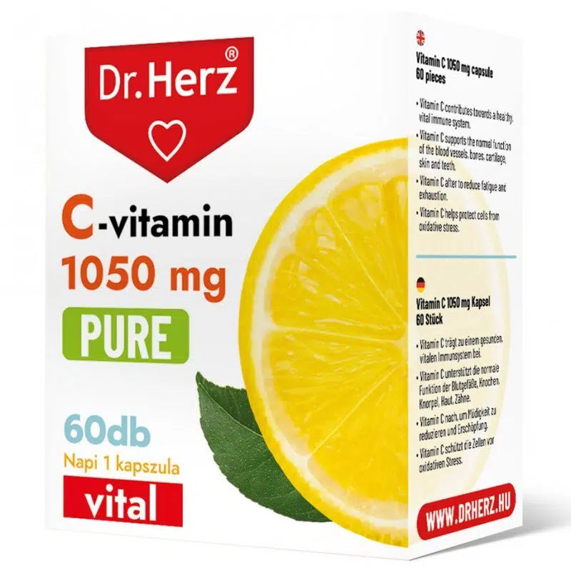 Dr. Herz C-vitamin 1050 mg PURE 60 db kapszula Dr. Herz C-vitamin 1050 mg PURE 60 db kapszula