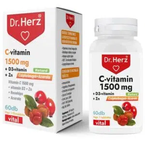 Dr. Herz C-vitamin 1500mg +D3+cink+csipkebogyó, acerola filmtabletta 60db