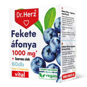 Dr. Herz Fekete Áfonya 500 mg + Szerves Cink 60 db kapszula