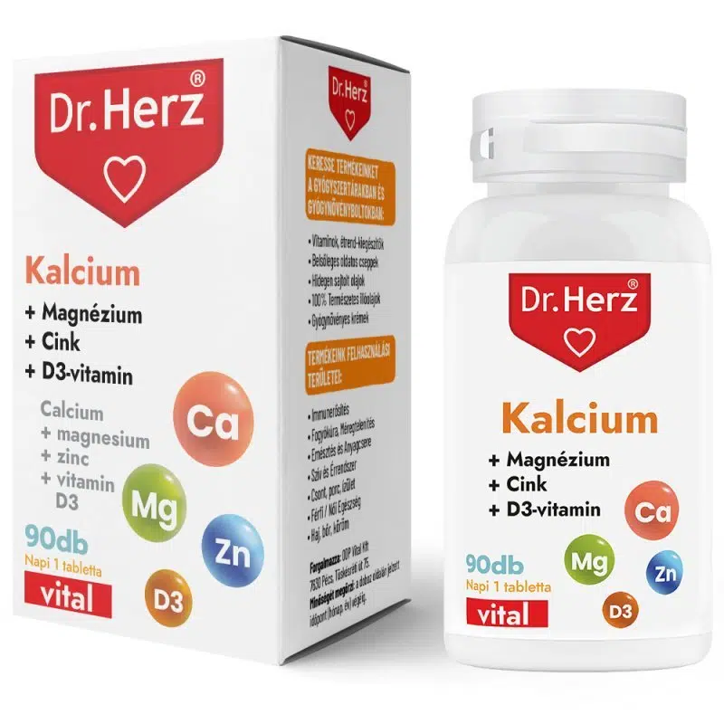 Dr. Herz Kalcium+Magnézium+Cink+D3-vitamin tabletta 90db Dr. Herz Kalcium+Magnézium+Cink+D3-vitamin tabletta 90db