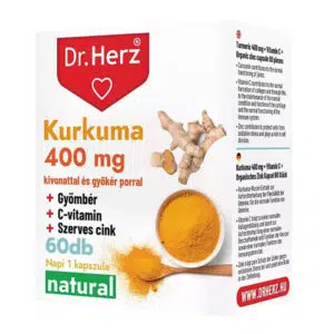 Dr. Herz kurkuma 400 mg kivonattal és gyökér porral 60 db