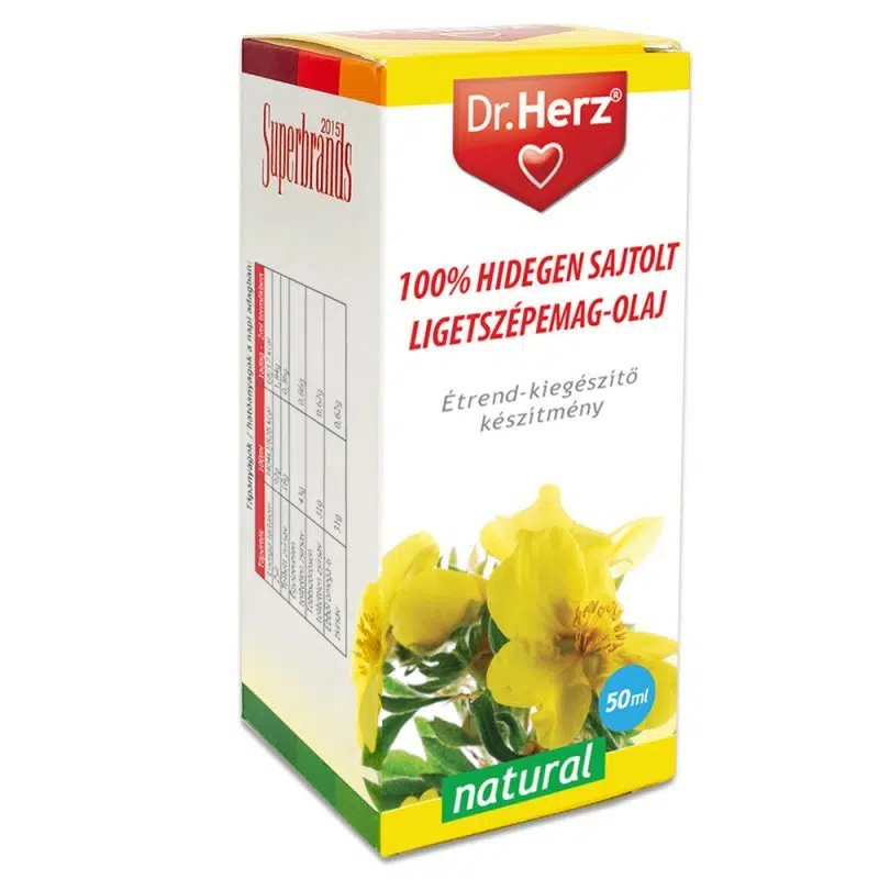 Dr. Herz Ligetszépe olaj 100% hidegen sajtolt 50ml Dr. Herz Ligetszépe olaj 100% hidegen sajtolt 50ml