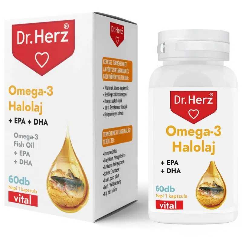 Dr. Herz Omega-3 Halolaj 1000mg 60db lágyzselatin kapszula Dr. Herz Omega-3 Halolaj 1000mg 60db lágyzselatin kapszula