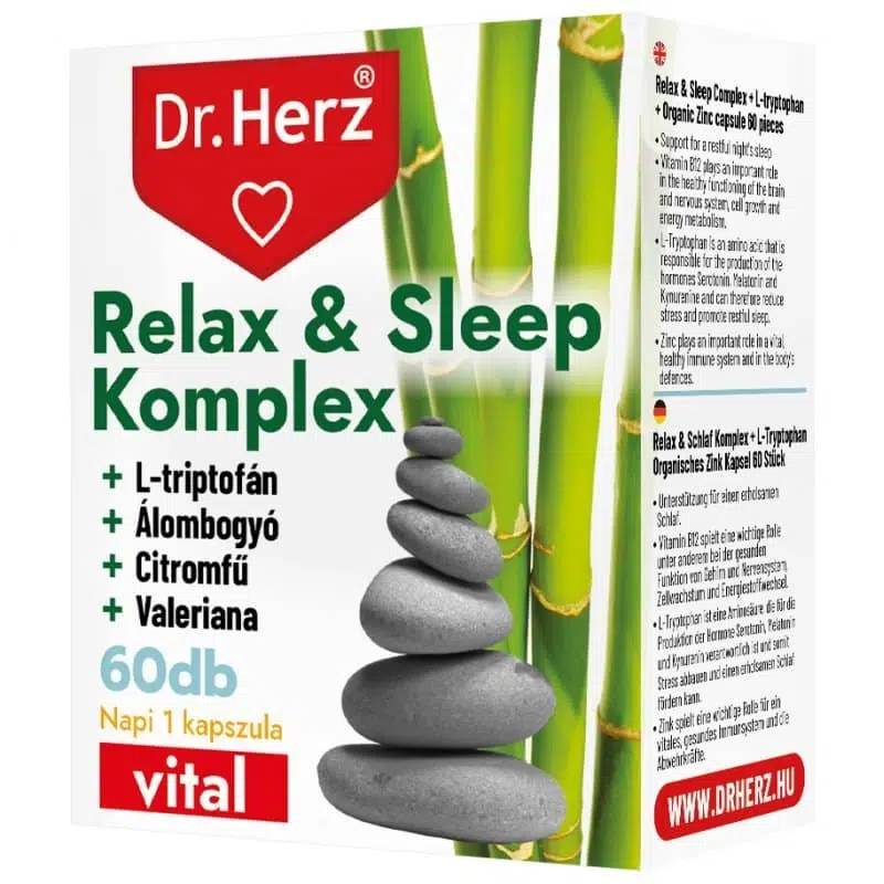 Dr. Herz Relax & Sleep Komplex 60 db kapszula Dr. Herz Relax & Sleep Komplex 60 db kapszula