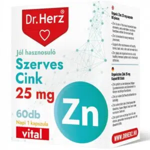 Dr. Herz Szerves Cink 25 mg 60 db kapszula