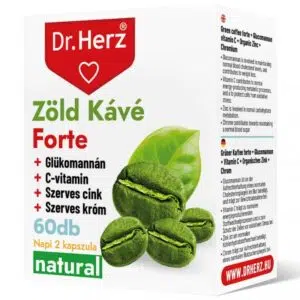 Dr. Herz Zöld Kávé Forte + C-vitamin+Glükomannán 60 db kapszula dobozos