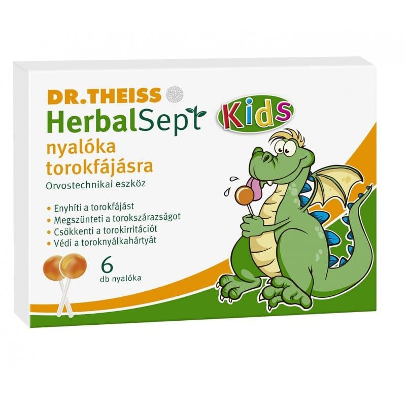 Dr.theiss Herbalsept nyalóka torokfájás ellen 6db Dr.theiss Herbalsept nyalóka torokfájás ellen 6db