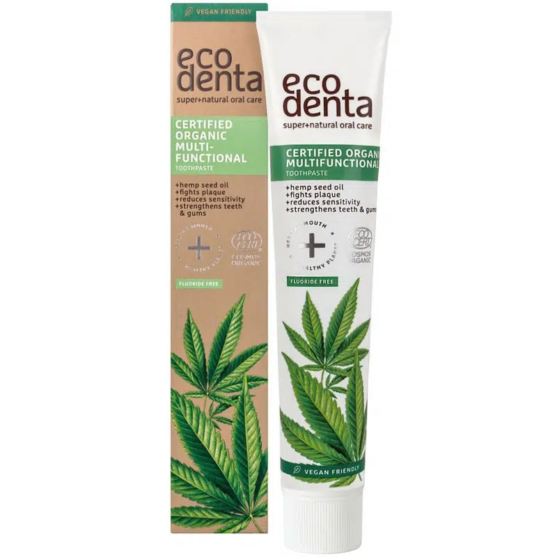 Ecodenta MINŐSÍTETT multifunkcionális bio fogkrém (kendermagolaj és matcha) 75ml Ecodenta MINŐSÍTETT multifunkcionális bio fogkrém (kendermagolaj és matcha) 75ml