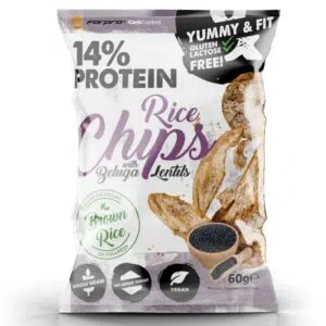 Forpro Yummy&Fit 14% Protein RICE Chips-Beluga Lentils 60 g