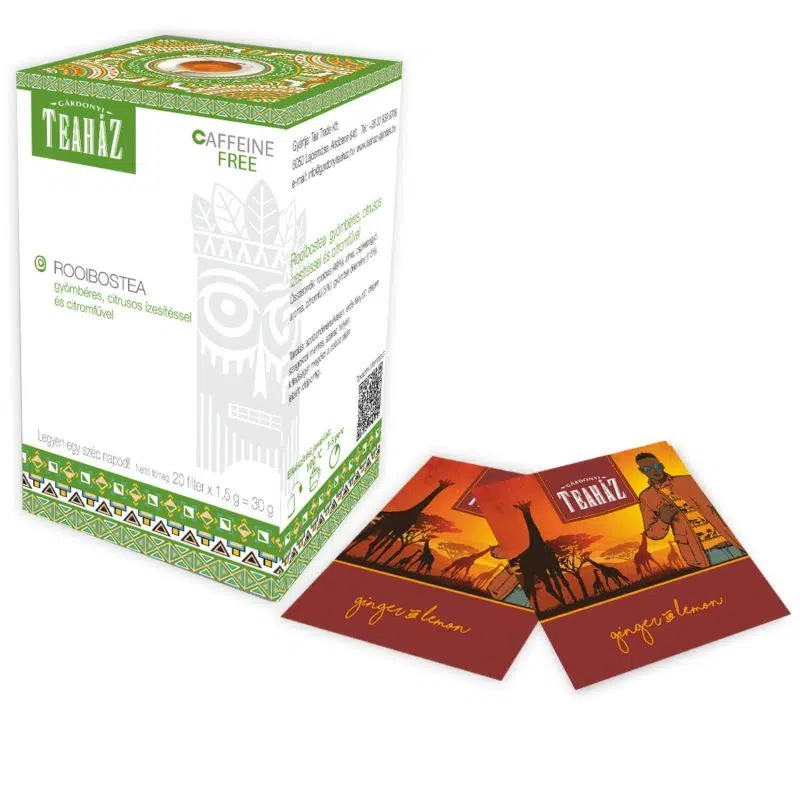 Gárdonyi Teaház rooibostea gyömbéres, citrusos citromfűvel 20 filter Gárdonyi Teaház rooibostea gyömbéres, citrusos citromfűvel 20 filter