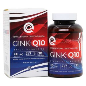 Mannavita GINK-Q10 - Q10 koenzim + Ginkgo Biloba komplex 60db