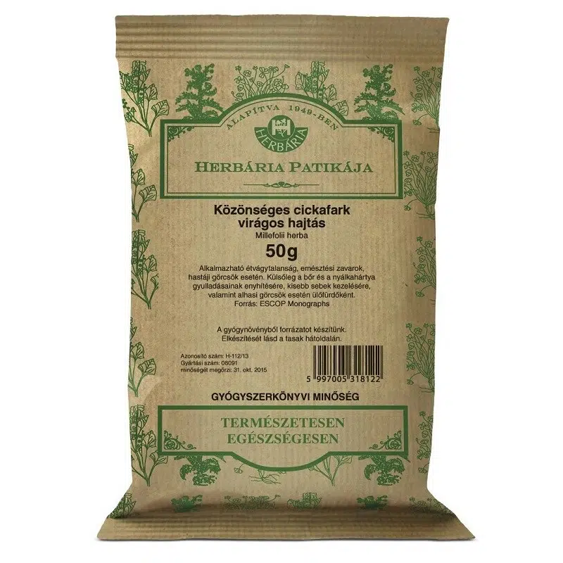 Herbária Közönséges cickafark virágos hajtás tea 50g Herbária Közönséges cickafark virágos hajtás tea 50g