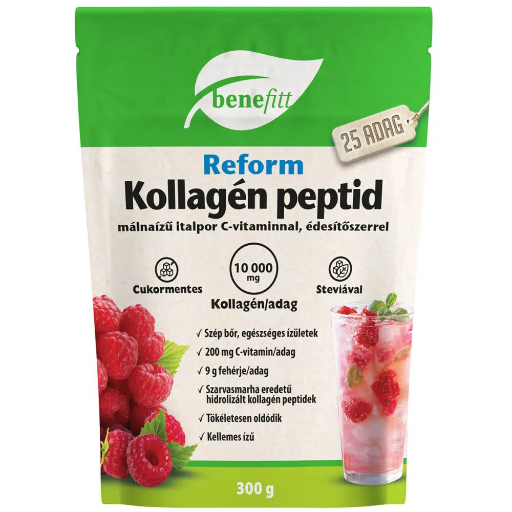 Interherb Benefitt Reform Kollagén italpor, málna 300g Interherb Benefitt Reform Kollagén italpor, málna 300g