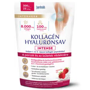 Interherb Kollagén&Hyaluronsav Porcépítő italpor INTENSE eperkrém 300 g