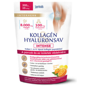 Interherb Kollagén&Hyaluronsav Porcépítő italpor INTENSE narancs-citrus 300 g
