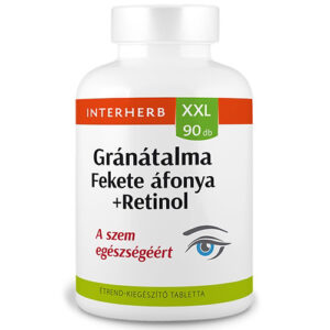 Interherb XXL Gránátalma, fekete áfonya + Retinol tabletta 90db