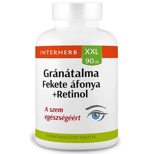 Interherb XXL Gránátalma, fekete áfonya + Retinol tabletta 90db Interherb XXL Gránátalma, fekete áfonya + Retinol tabletta 90db