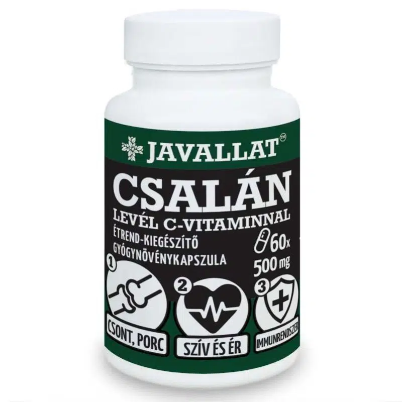 Javallat Csalánlevél C-vitaminnal kapszula 60db Javallat Csalánlevél C-vitaminnal kapszula 60db