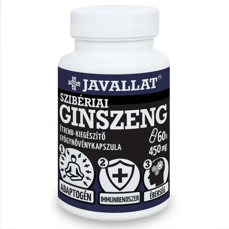 Javallat Szibériai ginszeng kapszula 60db Javallat Szibériai ginszeng kapszula 60db