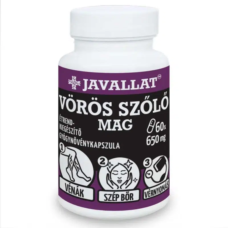 Javallat Vörös szőlő mag kapszula 60db Javallat Vörös szőlő mag kapszula 60db