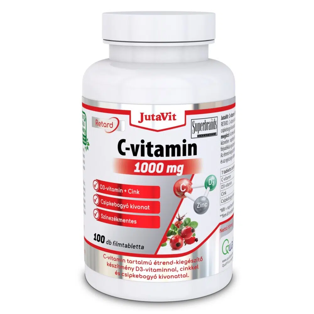 Jutavit c-vitamin+d3 1000 mg RETARD tabletta 100db Jutavit c-vitamin+d3 1000 mg RETARD tabletta 100db