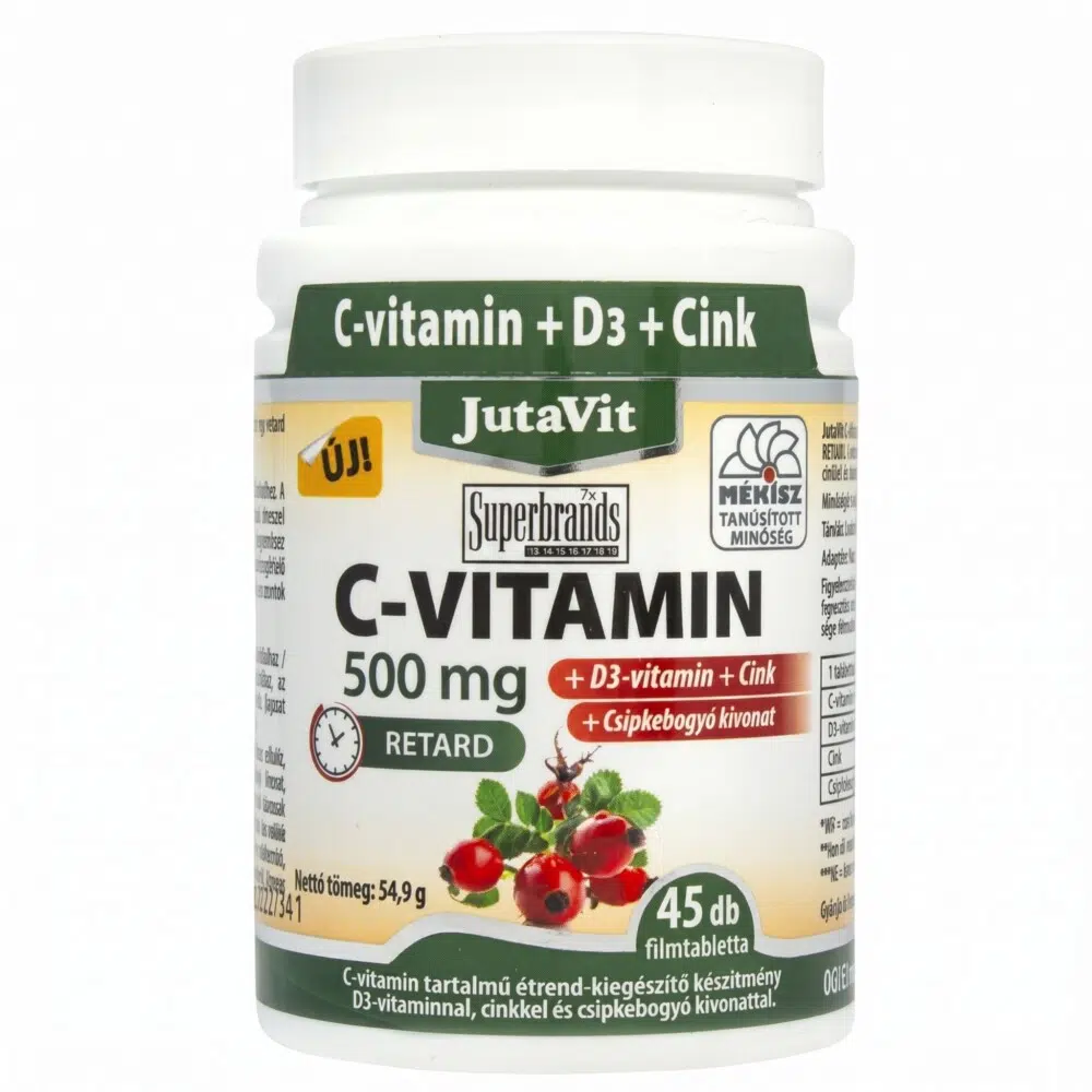 Jutavit c-vitamin+d3 500 mg tabletta 45 db Jutavit c-vitamin+d3 500 mg tabletta 45 db
