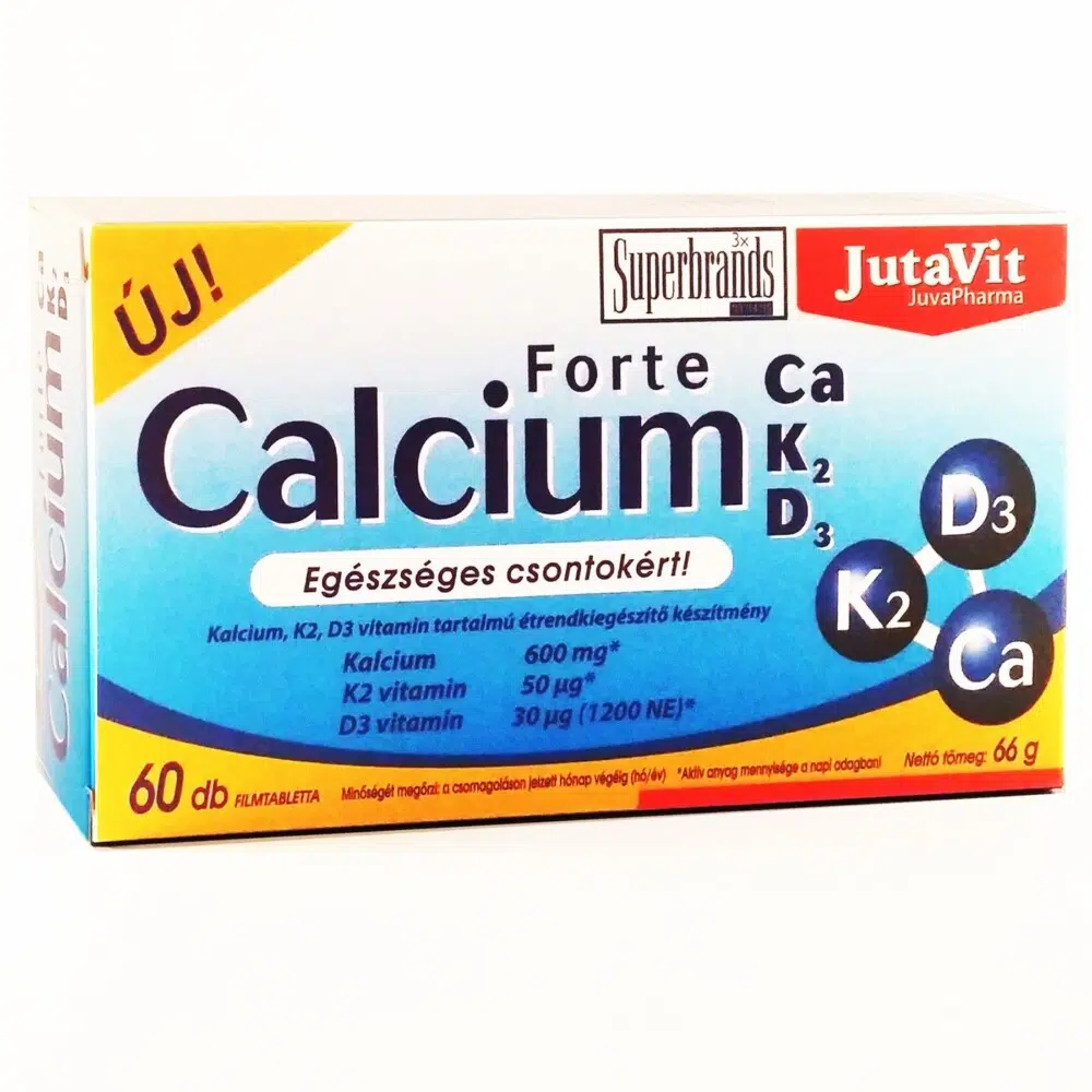 Jutavit Calcium Forte CA/K2/D3 tabletta 60db Jutavit Calcium Forte CA/K2/D3 tabletta 60db