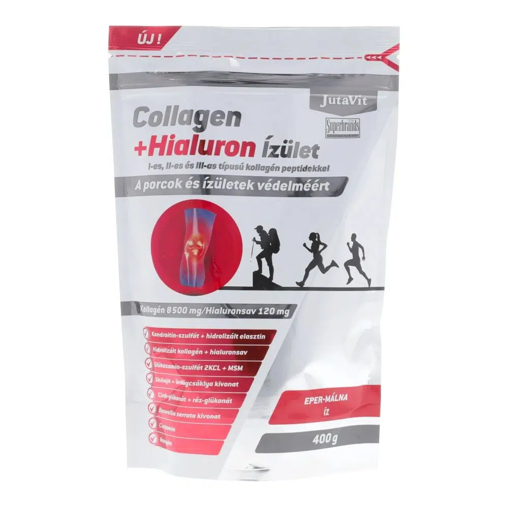 JutaVit Collagen+Hialuron ÍZÜLET Eper-Málna 400g JutaVit Collagen+Hialuron ÍZÜLET Eper-Málna 400g