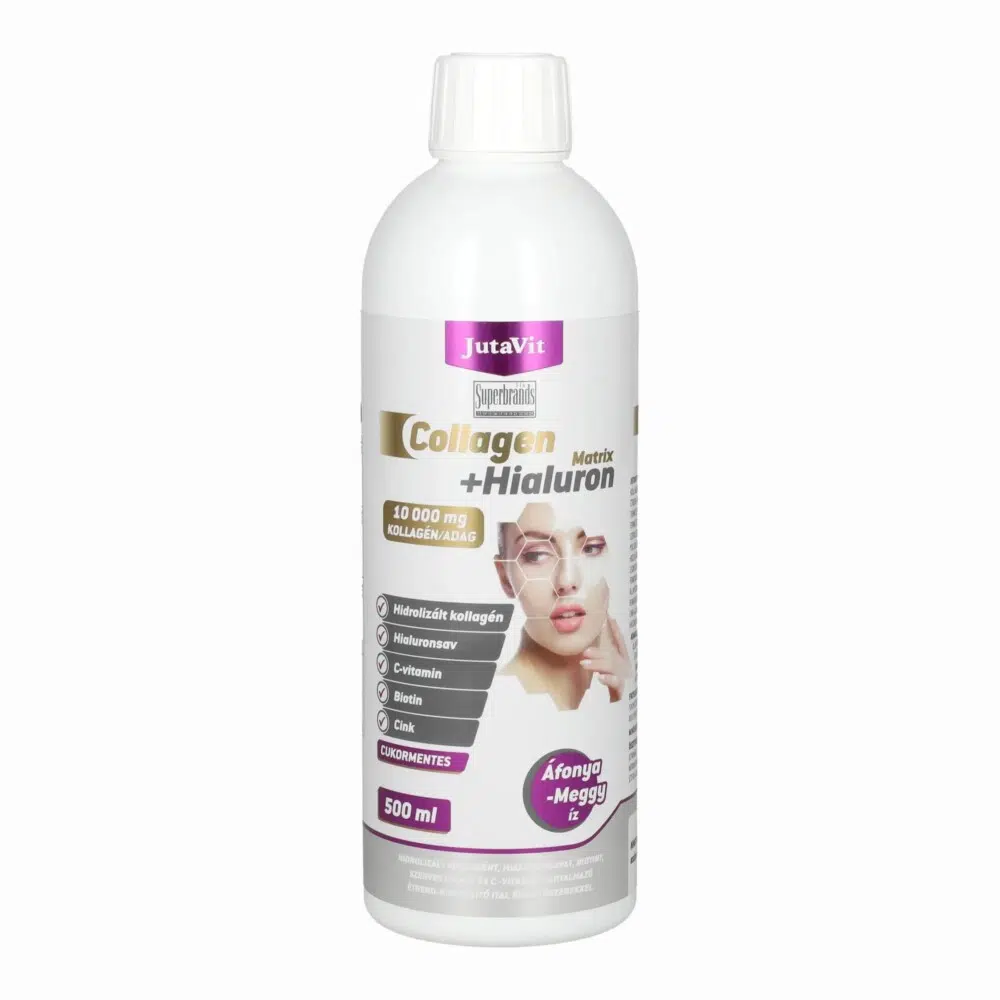JutaVit Collagen+Hialuron MATRIX Áfonya-meggy 500ml JutaVit Collagen+Hialuron MATRIX Áfonya-meggy 500ml