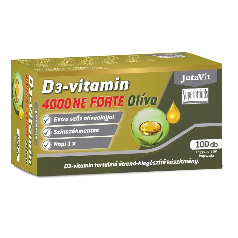 JutaVit D3-vitamin 4000NE Olíva forte 100db JutaVit D3-vitamin 4000NE Olíva forte 100db