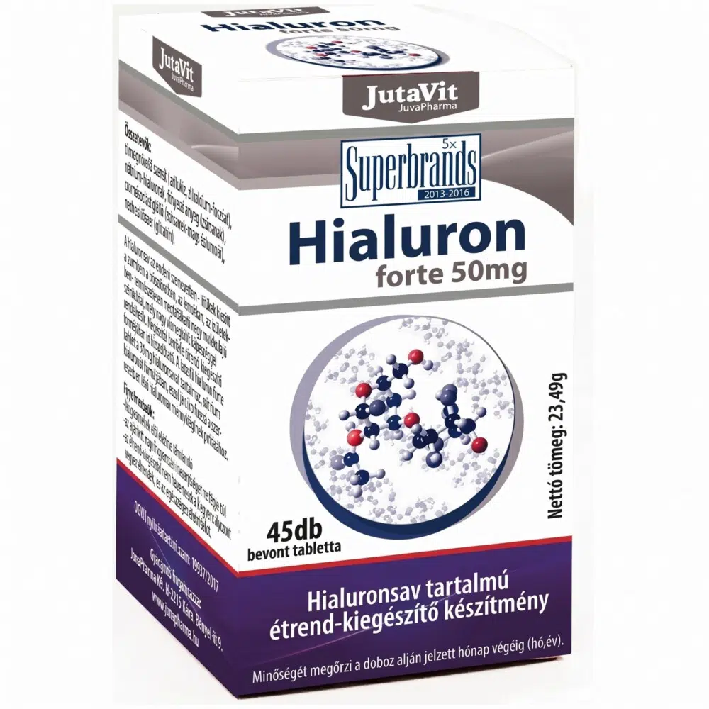 Jutavit Hialuron Forte 50mg tabletta 45db Jutavit Hialuron Forte 50mg tabletta 45db