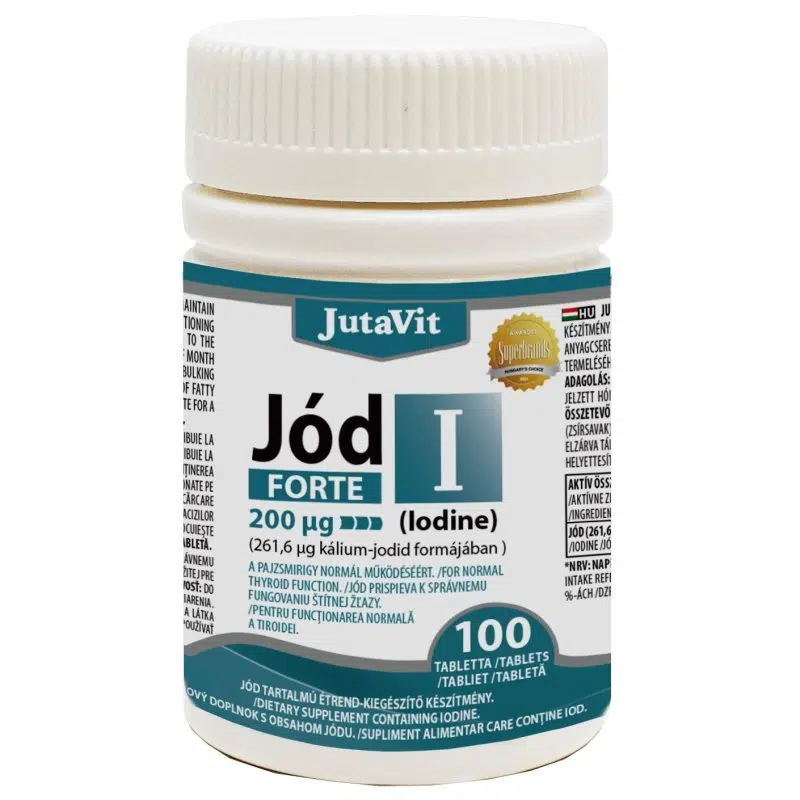 Jutavit jód 200mg tabletta 100db Jutavit jód 200mg tabletta 100db