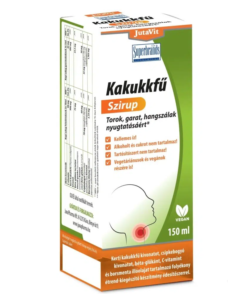 JutaVit Kakukkfű szirup cukormentes 150ml JutaVit Kakukkfű szirup cukormentes 150ml
