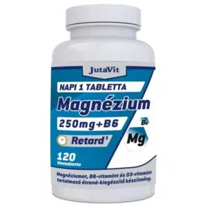 Jutavit magnézium 250mg RETARD +B6+D3-vitamin 120db (NAGY)