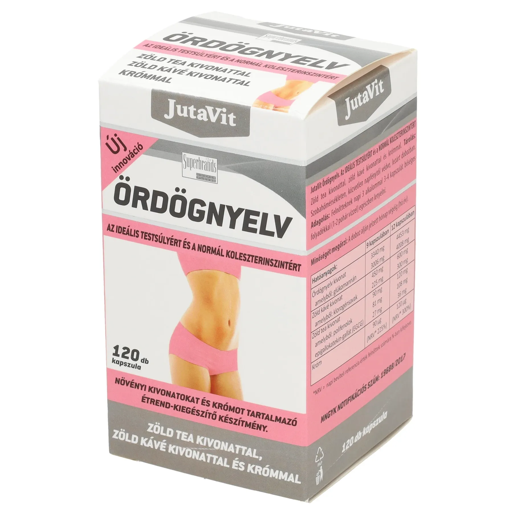 Jutavit ördögnyelv kapszula 120 db Jutavit ördögnyelv kapszula 120 db