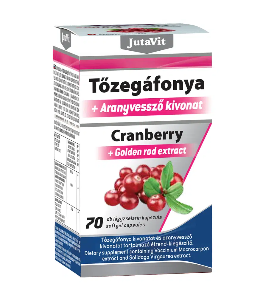 Jutavit tőzegáfonya lágyzselatin kapszula 70db Jutavit tőzegáfonya lágyzselatin kapszula 70db