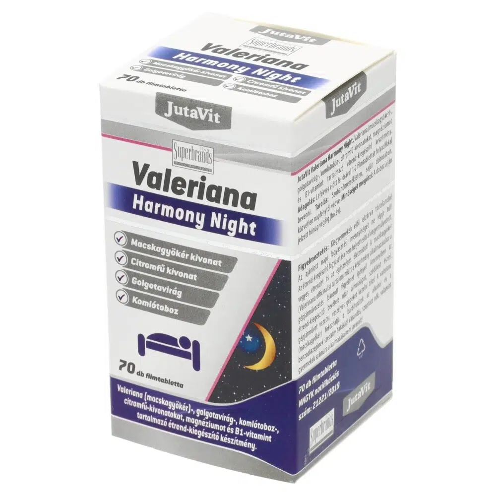 Jutavit Valeriana Harmony Night 70db filmtabletta Jutavit Valeriana Harmony Night 70db filmtabletta
