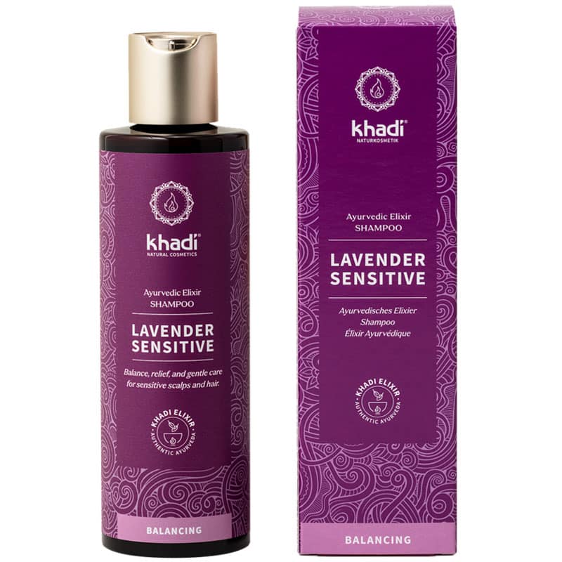 Khadi Levander Sensitive sampon ayurvédikus elixírrel 200ml Khadi Levander Sensitive sampon ayurvédikus elixírrel 200ml